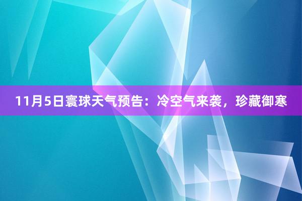 11月5日寰球天气预告：冷空气来袭，珍藏御寒